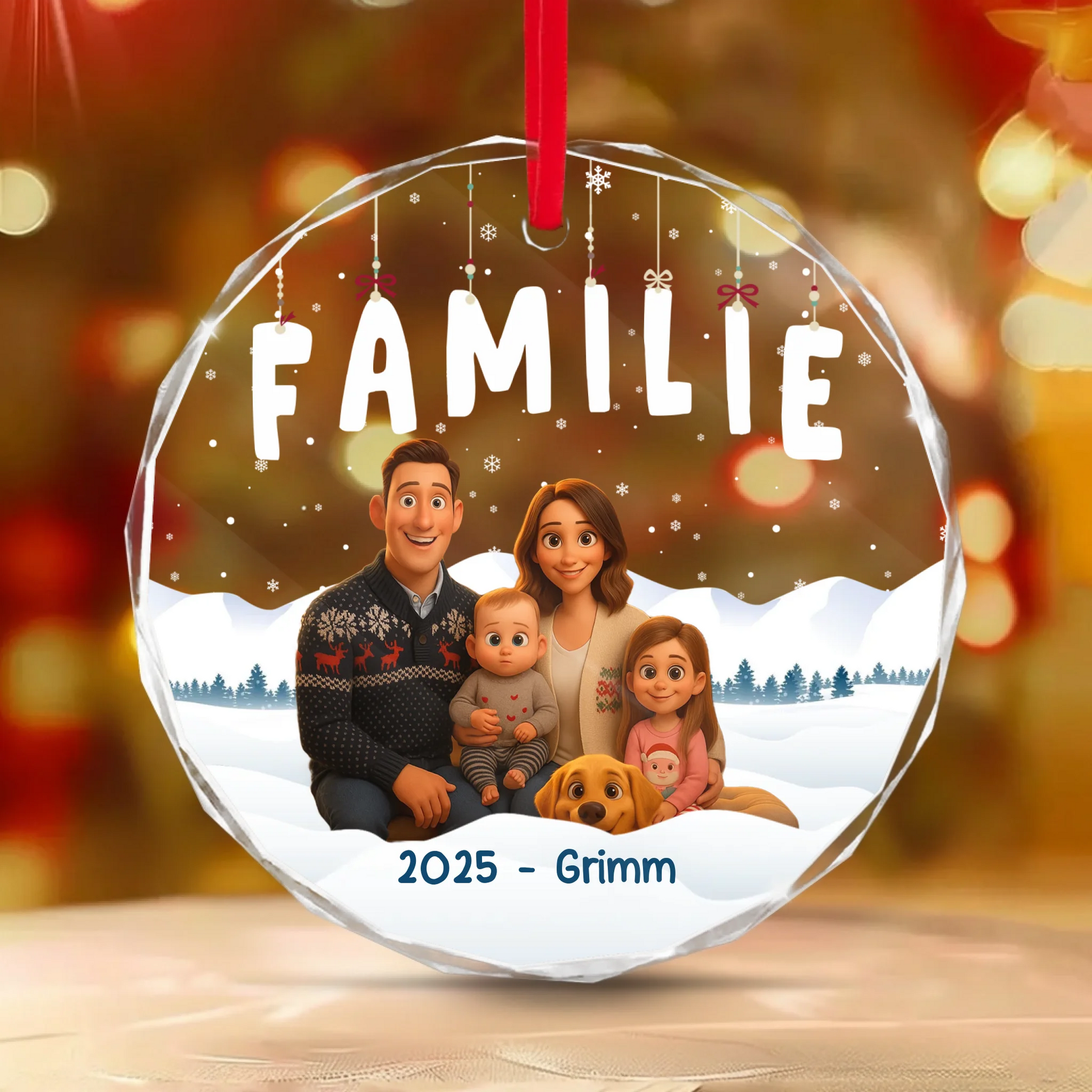 Round Glass Ornament BASE 3