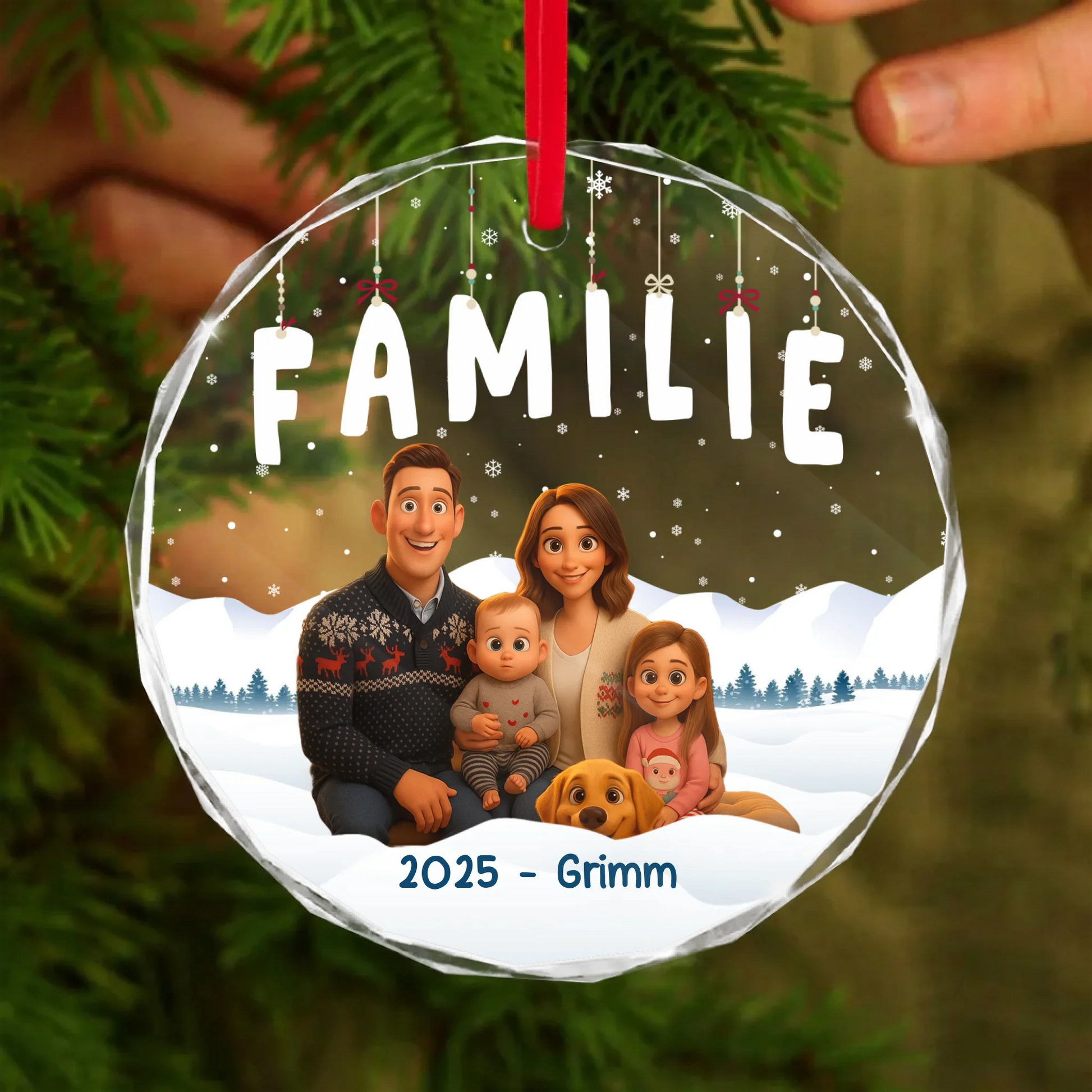 Round Glass Ornament BASE 2