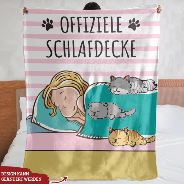 Personalisierte Decke für Katzenliebhaber | personalisierte Geschenke für Katzenliebhaber | Offiziele Schlafdecke
