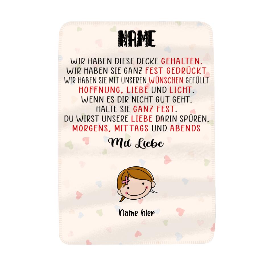 Personalisierte Decke für Mama | personalisierte Geschenke für Mama | Wir haben diese Decke gehalten