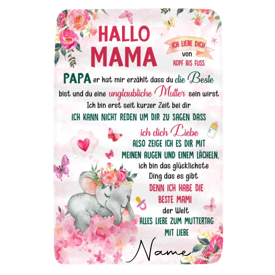 Personalisierte Babydecke | personalisierte Geschenke für Mama | Die beste Mutter der Welt