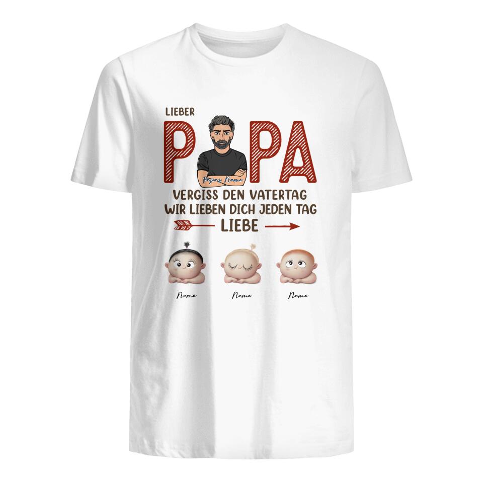 Personalisiertes T-shirt für Papa | personalisierte Geschenke für Vater | Lieber Papa