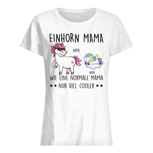 Personalisiertes T-shirt für Mama | personalisierte Geschenke für Mutter | Einhorn Mama