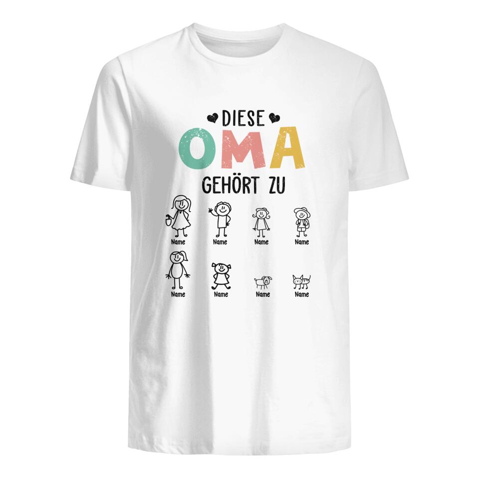 Personalisiertes T-shirt für Oma | personalisierte Geschenke für Oma | Diese Oma gehört zu