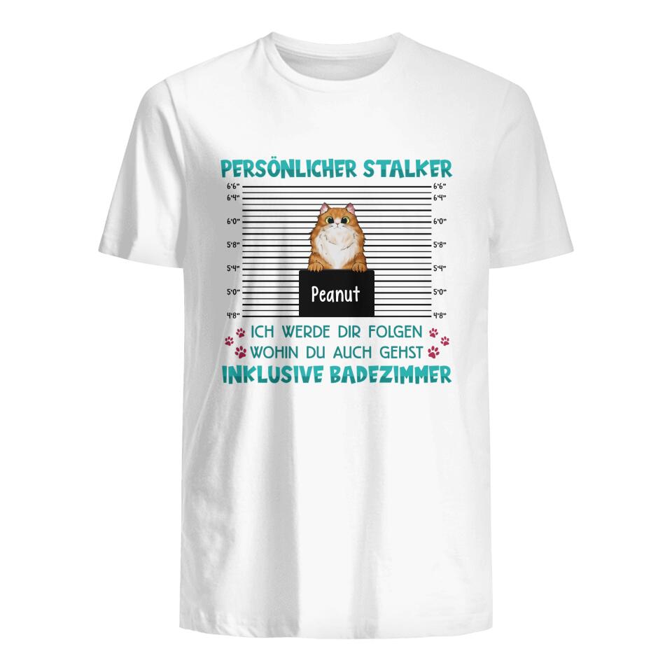 Personalisiertes T-shirt für Katzenliebhaber | personalisierte Geschenke für Katzenliebhaber | persönlicher Stalker