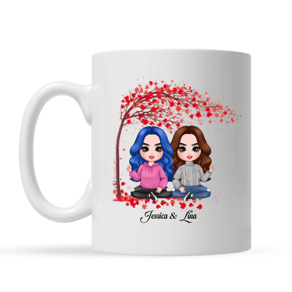 Personalisierte Tasse für beste Freundin | personalisierte Geschenke für Freund | Nicht Schwestern aus Blut sondern Schwestern von Herzen