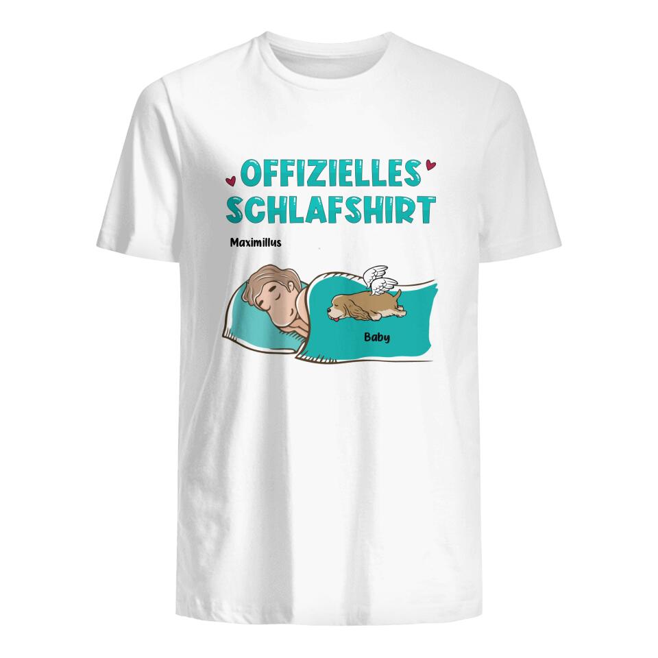 Offizielles Schlafshirt| Personalisiertes T-shirt für Tierliebhaber | personalisierte Geschenke für Tierliebhaber
