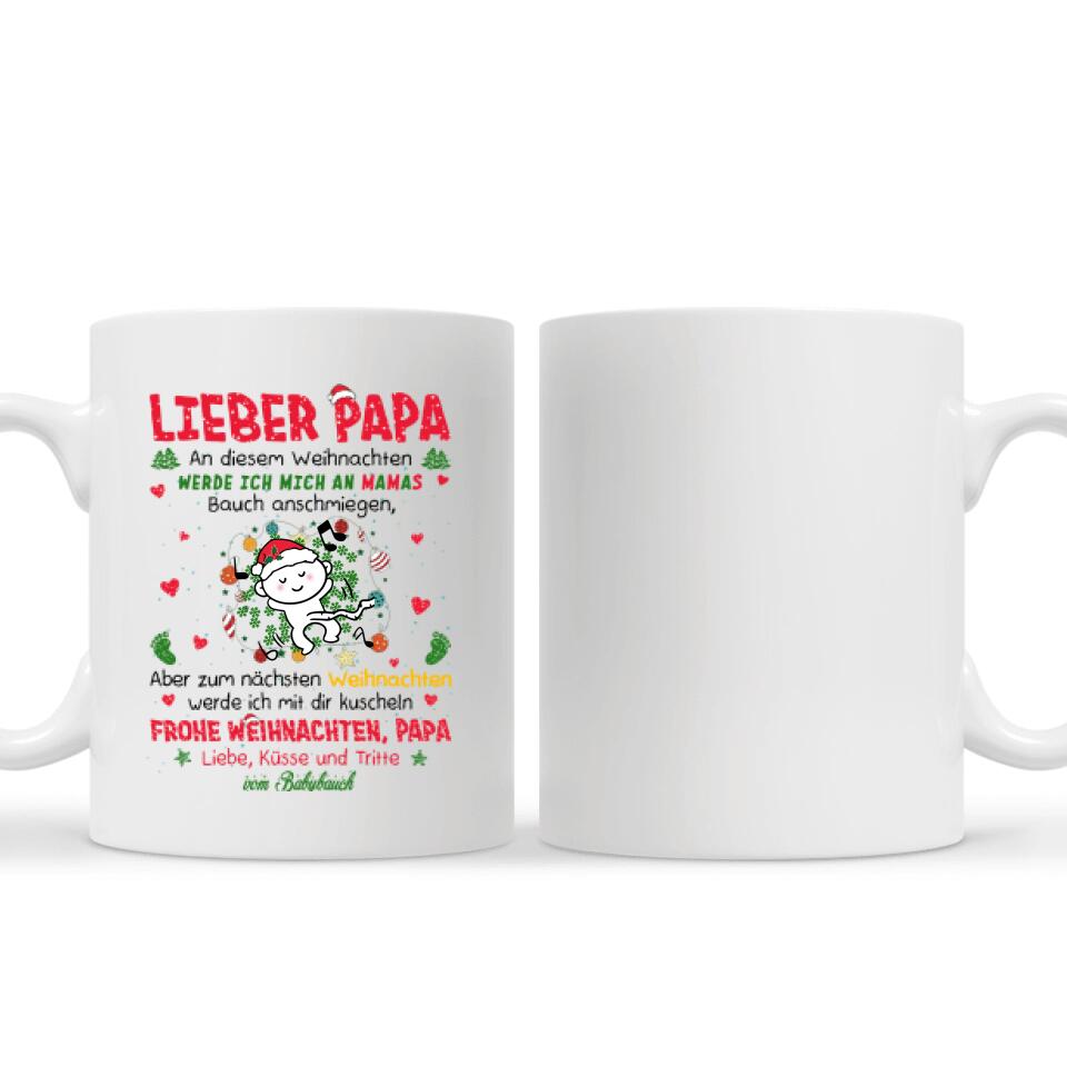 Personalisierte Tasse für Papa | personalisierte Geschenke für Vater | Werde ich mit dir kuscheln nächsten Weihnachten