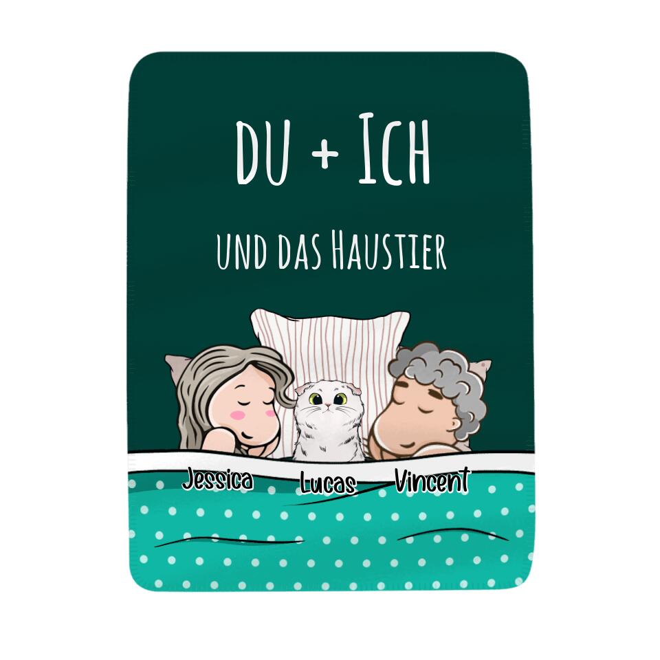 Personalisierte Decke für Katzenliebhaber und Hundeliebhaber | personalisierte Geschenke für Katzenliebhaber und Hundeliebhaber | Couple Decke Katze Hund