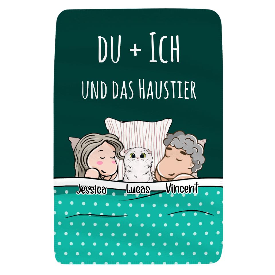 Personalisierte Decke für Katzenliebhaber und Hundeliebhaber | personalisierte Geschenke für Katzenliebhaber und Hundeliebhaber | Couple Decke Katze Hund