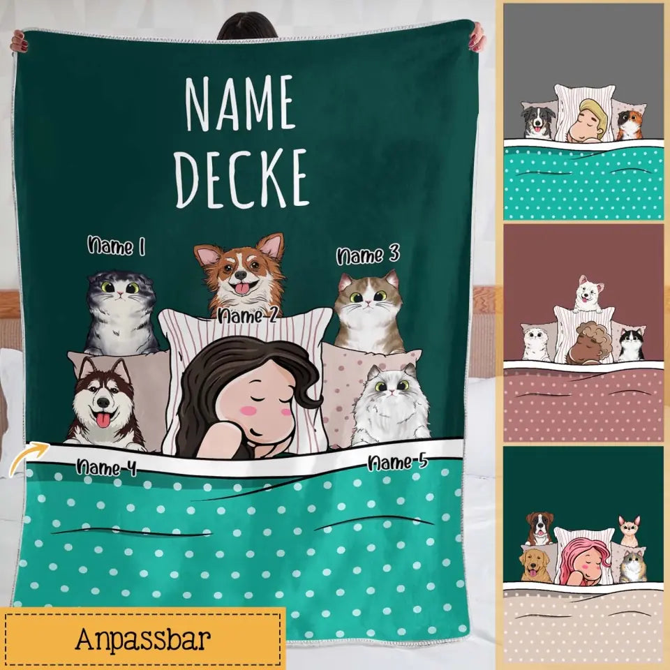 Personalisierte Decke für Katzenliebhaber und Hundeliebhaber | personalisierte Geschenke für Katzenliebhaber und Hundeliebhaber | Meine Decke Hund Katze