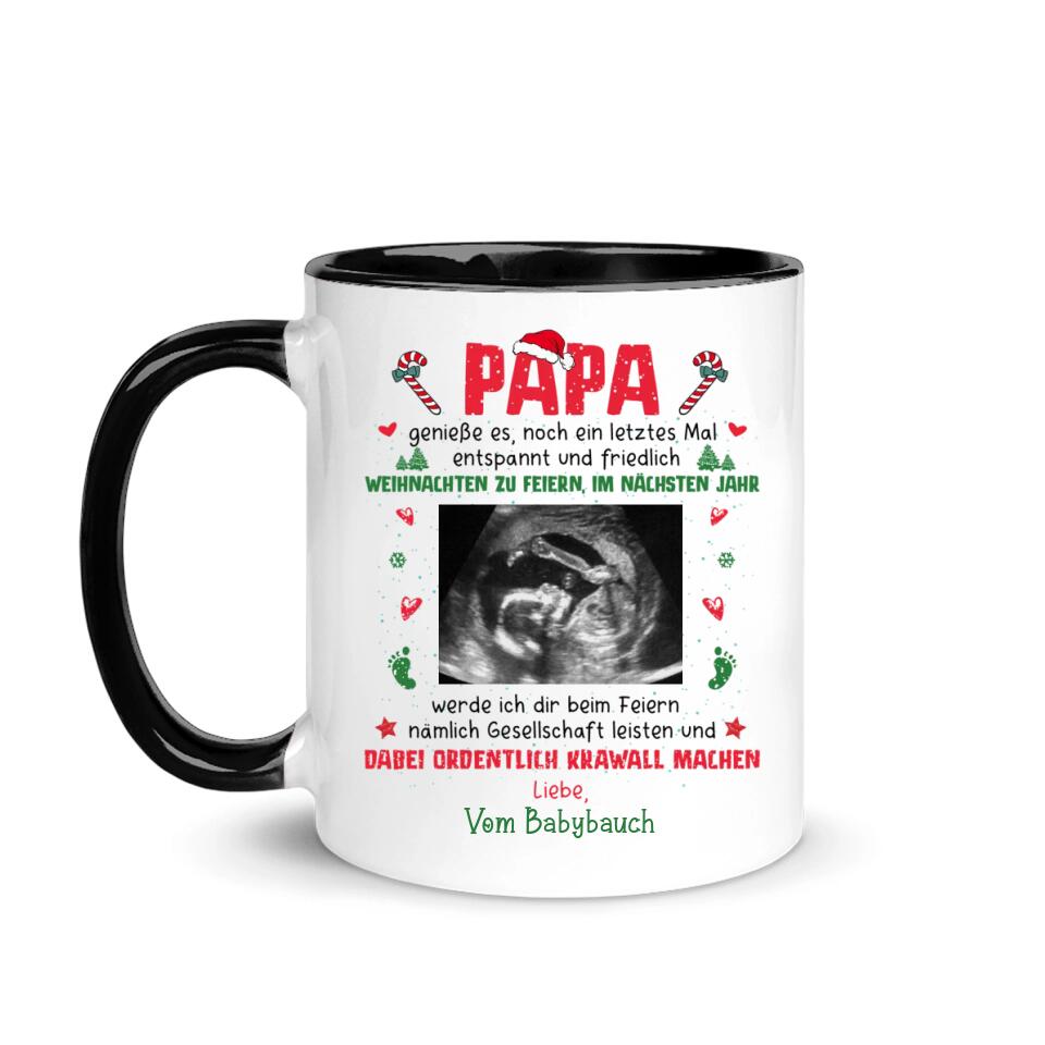 Personalisierte Tasse für Papa | personalisierte Geschenke für Vater | Papa genießt dein letztes Weihnachten