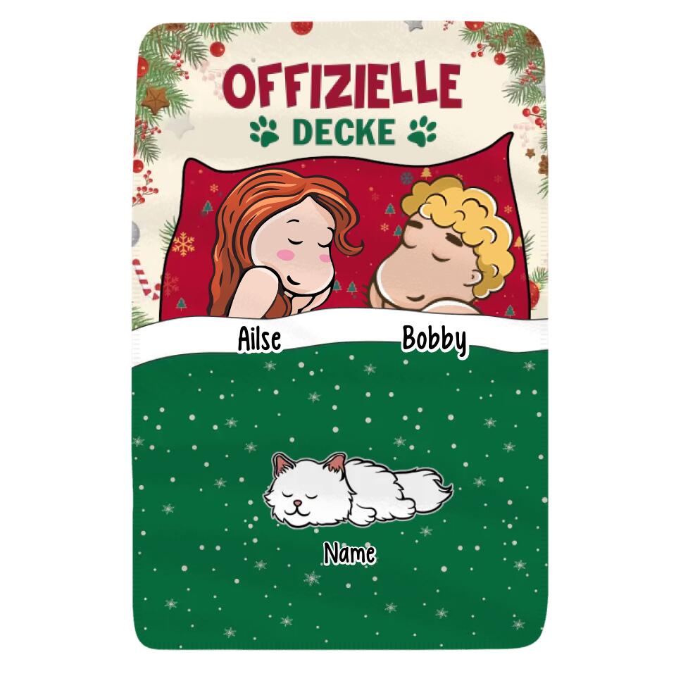 Personalisierte Decke für Paare | personalisierte Geschenke für Katzenliebhaber und Hundeliebhaber | offizielle Decke