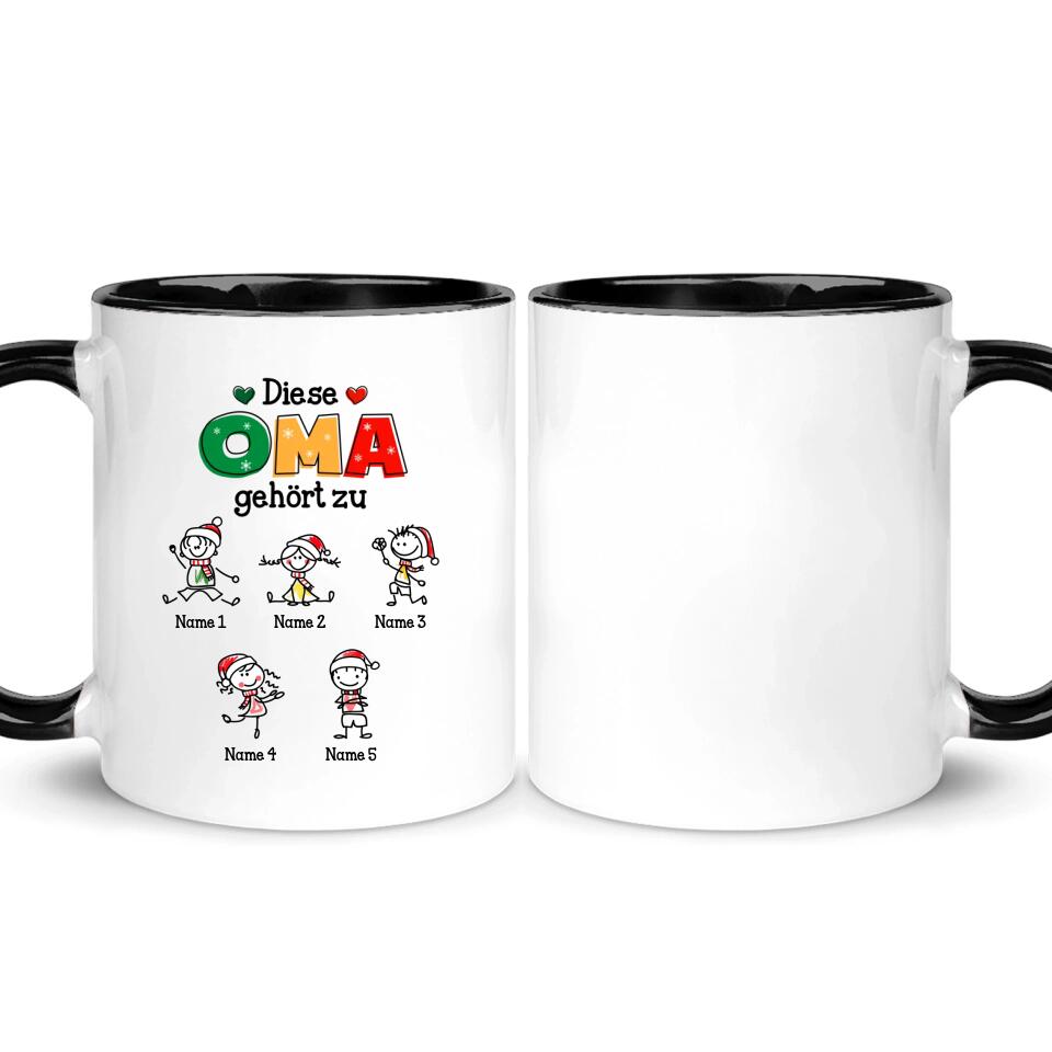 Personalisierte Tasse für Oma | personalisierte Geschenke für Großmutter | Diese Oma gehört zu