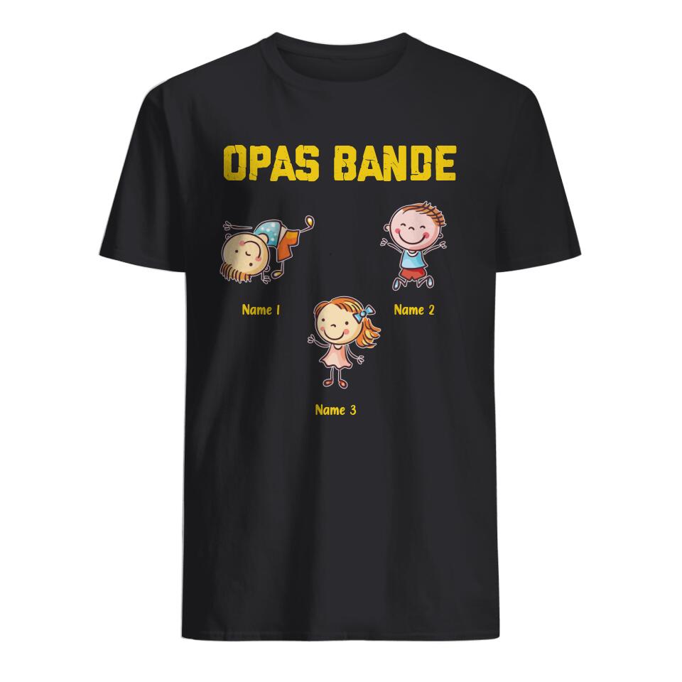 Personalisiertes T-shirt für Opa | personalisierte Geschenke für Opa | Papas Bande und Opas Bande