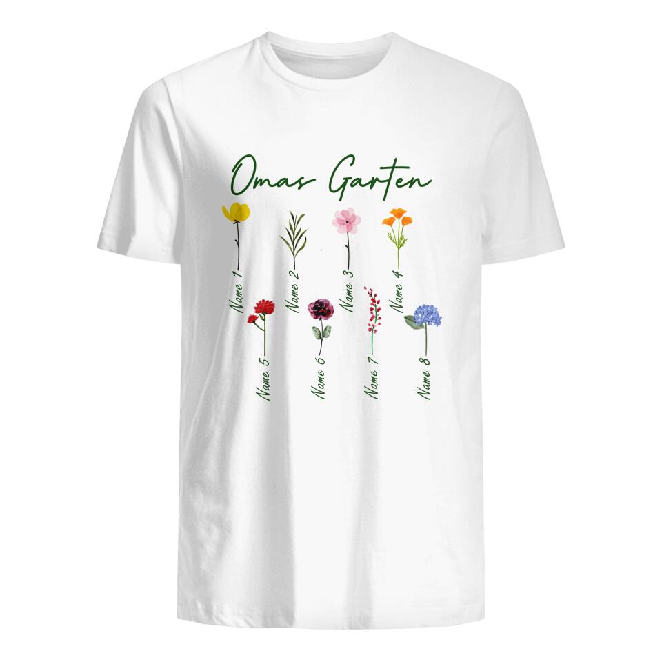 Personalisiertes T-shirt für Oma | personalisierte Geschenke für Oma | Omas Garten