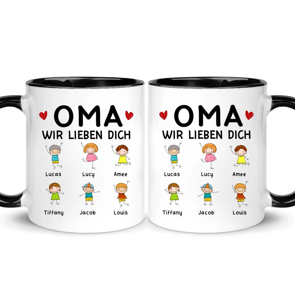 Personalisierte Tasse für Oma | personalisierte Geschenke für Oma | Oma wir lieben dich
