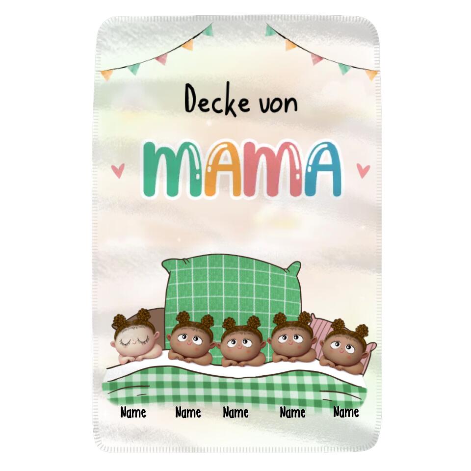 Gepersonaliseerd fleece deken voor mama | Personaliseren cadeau voor mama | Decke von Oma Mama 