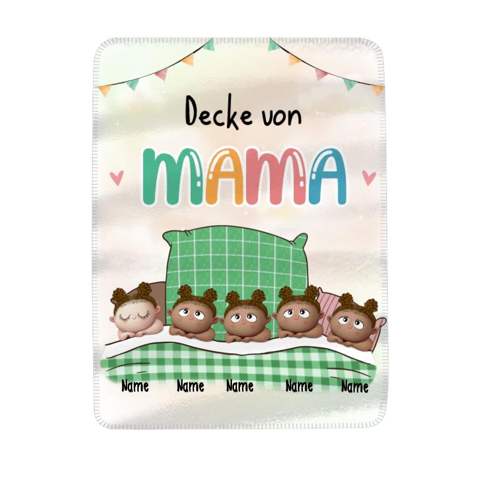 Gepersonaliseerd fleece deken voor mama | Personaliseren cadeau voor mama | Decke von Oma Mama 