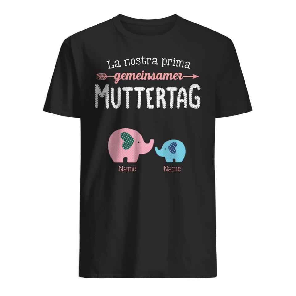 Personalisiertes T-shirt für Mama | personalisierte Geschenke für Mama | Unser Erster Gemeinsamer Muttertag