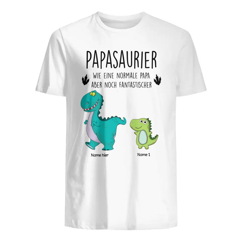 Personalisiertes T-shirt für Papa | personalisierte Geschenke für Vater | Papasaurus Wie Ein Normaler Papa