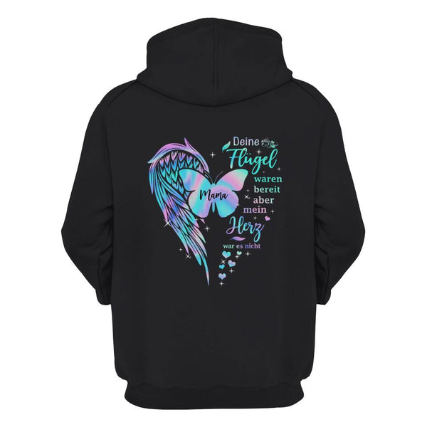 Deine Flügel waren bereit, aber mein Herz war es nicht, Personalisierbar Erinnerungs-T-Shirt über Mama