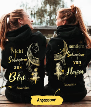 Personalisierter Hoodie für Freund | personalisierte Geschenke für bester Freund |Nicht Schwestern Aus Blut