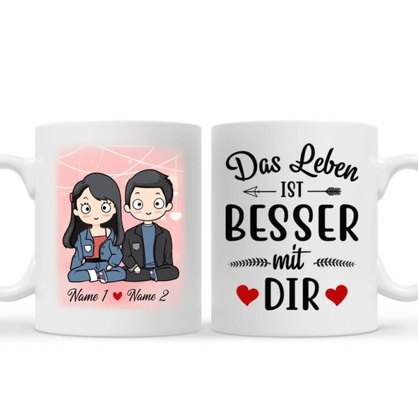 Personalisierte Tasse für Freund | personalisierte Geschenke für ihn | Das Leben ist besser mit dir