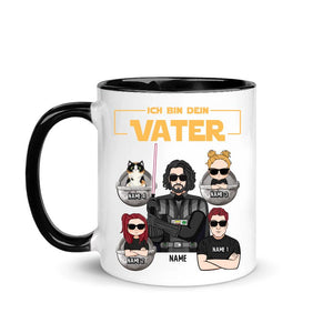 Personalisierte Tasse für Papa | personalisierte Geschenke für Vater | Ich bin dein Vater Kind und Haustier