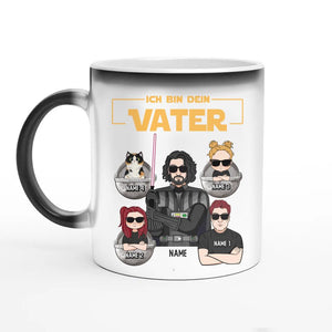 Personalisierte Tasse für Papa | personalisierte Geschenke für Vater | Ich bin dein Vater Kind und Haustier