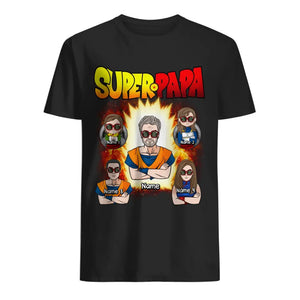 Personalisiertes T-shirt für Papa | Super Papa DB ver 1