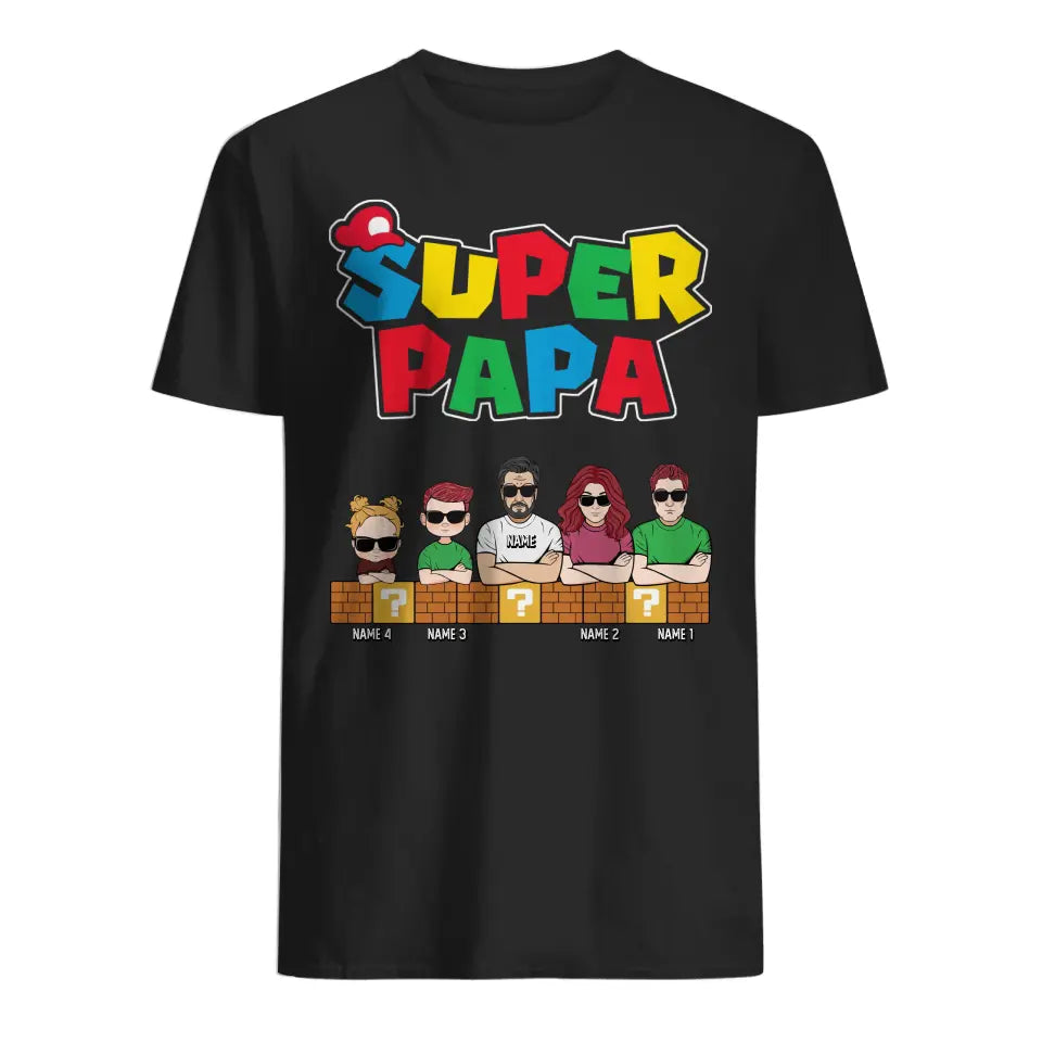 Personalisiertes T-shirt für Papa | Super Papa