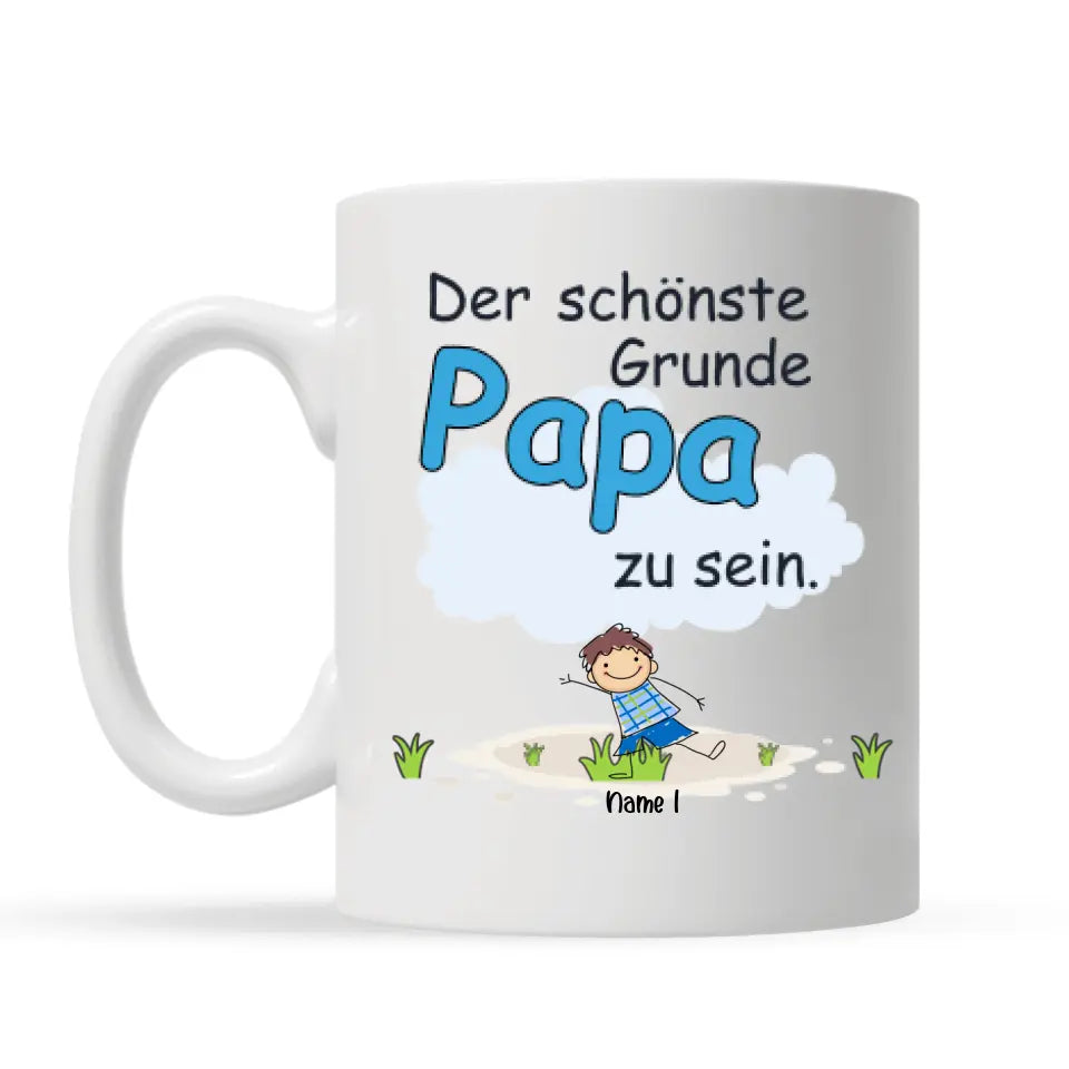 Die schönsten Gründe Papa zu sein, Personalisierbar Becher für papa