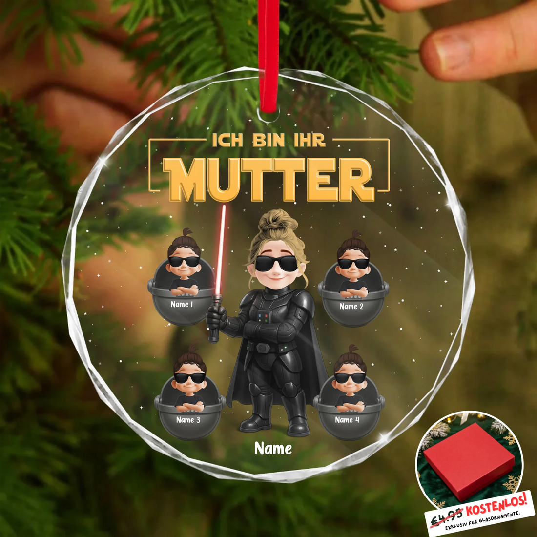 Round Glass Ornament BASE 2