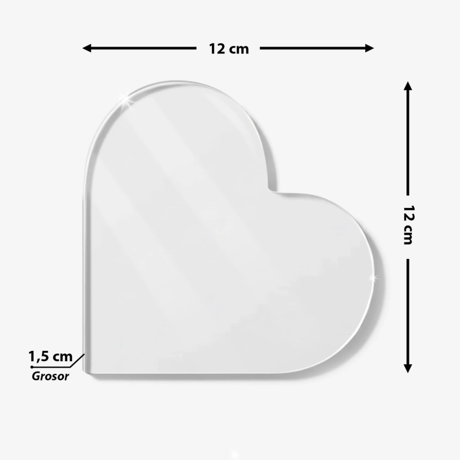 Heart Acrylic Plaque Size