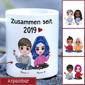 Zusammen seit, Personalisierbar Tasse Für Paare