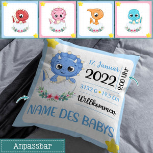 Personalisiertes Kissen für Baby | personalisierte Geschenke für Familie | Willkommen Baby