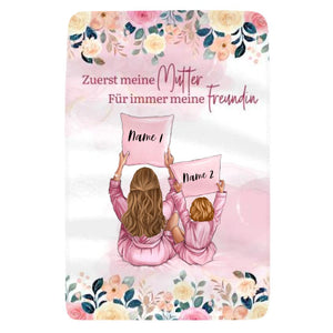 Personalisierte Decke für Mama | personalisierte Geschenke für Mutter | Zuerst unsere Mutter