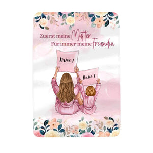 Personalisierte Decke für Mama | personalisierte Geschenke für Mutter | Zuerst unsere Mutter