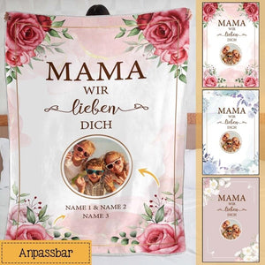 Personalisierte Decke für Mama | personalisierte Geschenke für Mama | Mama Ich Liebe Dich