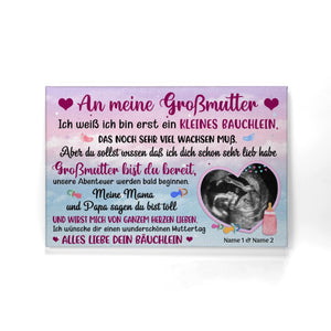 An meine Großmutter kleines Bäuchlein, Personalisierbar Leinwand Für Großmutter