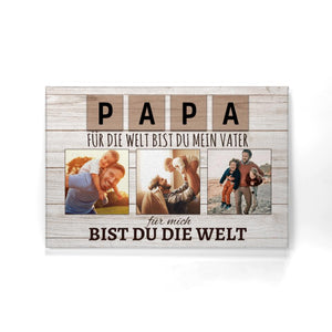 Personalisiertes T-shirt für Papa| personalisierte Geschenke für Vater | Für die Welt bist du mein Vater für mich bist du die Welt