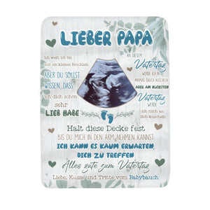 Personalisierte Babydecke | personalisierte Geschenke für Papa |Zum ersten Vatertag