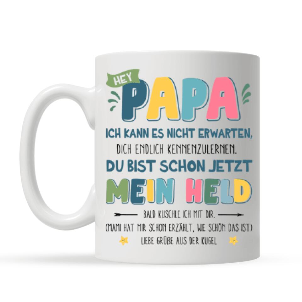 Geschenk für werdende Väter, Personalisierbar Becher Für Papa