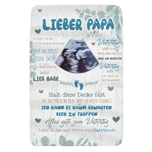 Personalisierte Babydecke | personalisierte Geschenke für Papa |Zum ersten Vatertag