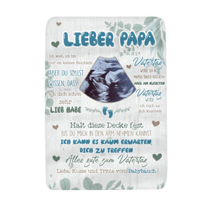 Personalisierte Babydecke | personalisierte Geschenke für Papa |Zum ersten Vatertag