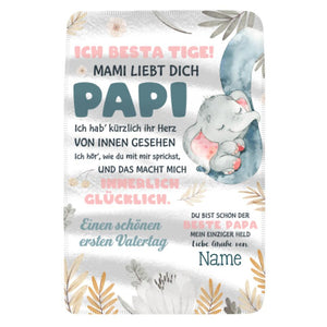 Personalisierte Babydecke | personalisierte Geschenke für Papa | I Bestätigen