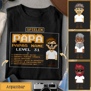 Personalisiertes T-shirt für Papa | personalisierte Geschenke für Vater | Spielen Papa