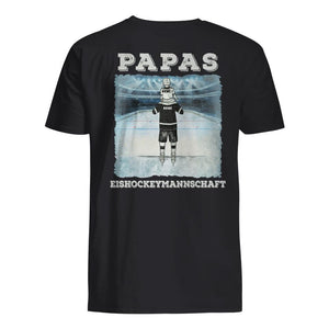 Personalisiertes T-shirt für Papa | personalisierte Geschenke für Vater | Papas Eishockeymannschaft