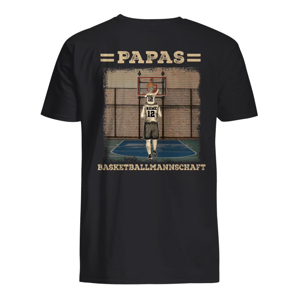 Personalisiertes T-shirt für Papa | personalisierte Geschenke für Vater | Papas Basketballmannschaft